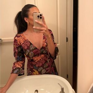 Anthropologie Sequin Mini Dress